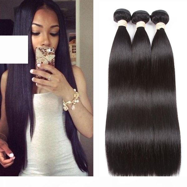 

brazilian remy human hair bundles straight double weft weave human hair extensions cuticle aligned wet and wavy natural black wholesale deal