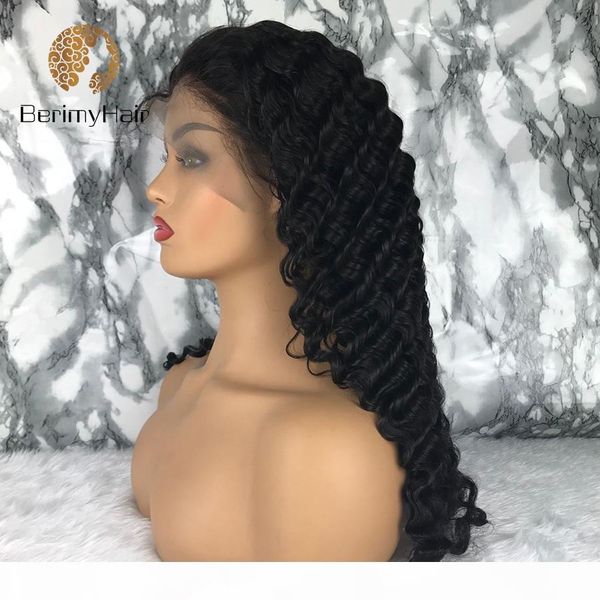 

10a transparent hd lace front wig 13x6 lace front human hair wigs for women deep wave lace frrontal wig low ratio natural color 150% 180%, Black;brown