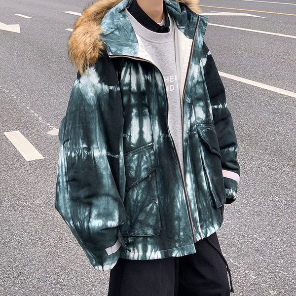 

2021 new male autumn fresh fine tie-dye cotton-quilted and clothing i9cj, Black