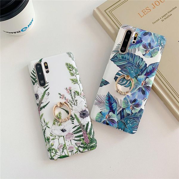 

flykylin держателя кольца ретро цветок чехол для huawei p30 lite p20 pro mate 20 pro nova 3e 4e 5i 5 pro case sqcaer cases2010