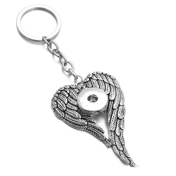 

new snap jewelry 12mm 18mm metal wing snap button keychains keyring pendant for women girls gi qylbcn
