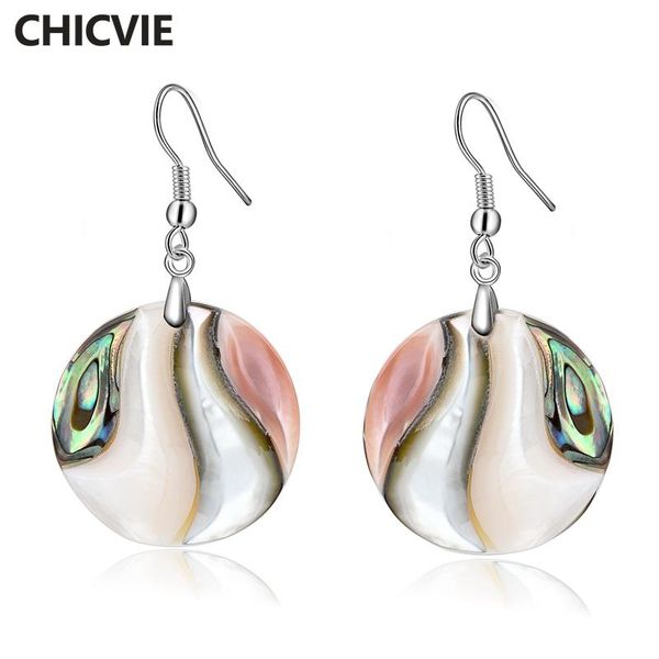 

chicvie ethnic natural stone circular earrings for women luxury temperament simple personality wild jewelry earings ser170033, Silver