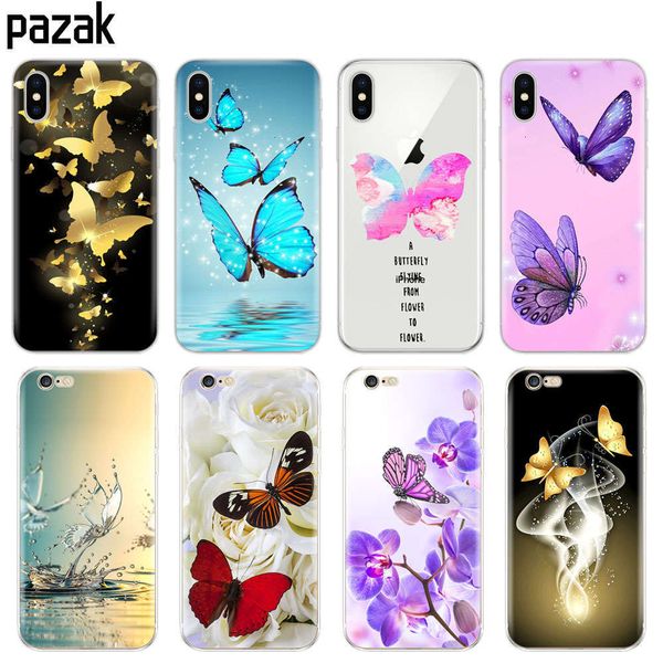 

qasilicone case, vip case 6x8 7 6s 55s se 2020 plus 10 xr xs 11 pro max, butterfly, rose and flowerlk