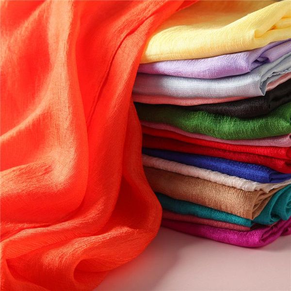 

scarves lamaxpa 2021 fashion spring/summer women solid linen silk scarf soft long size shawls female wraps beach sunscreen hijab, Blue;gray