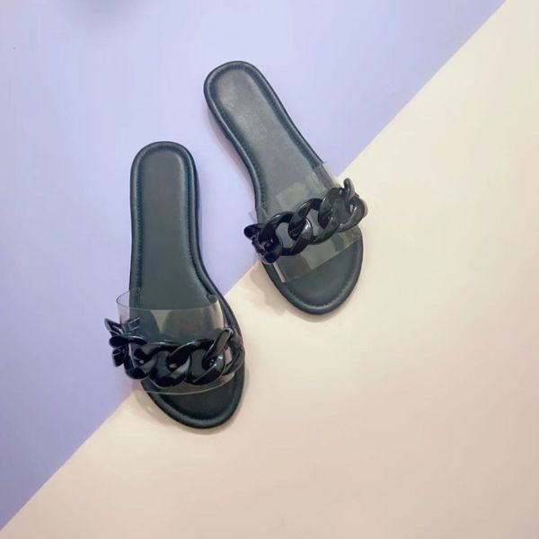 

2021 new high fashion sandals decorative vamp beautiful flip-flops european and american background x8fy, Black