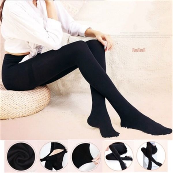 

2020 New Hot Classic Sexy Black Opaque Footed Pantyhose Thick Stockings Women Fashion Tights, Red;black