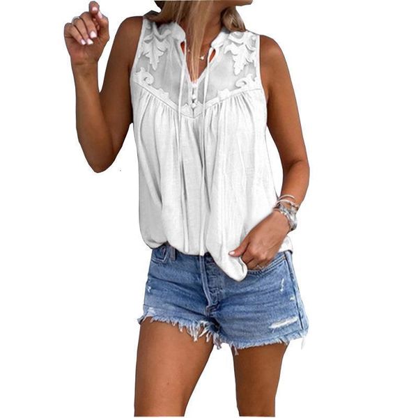 

2019 summer vogue women sleeveless shirts casual flower embroidery boho office ladies black white blouse plus size 5xl