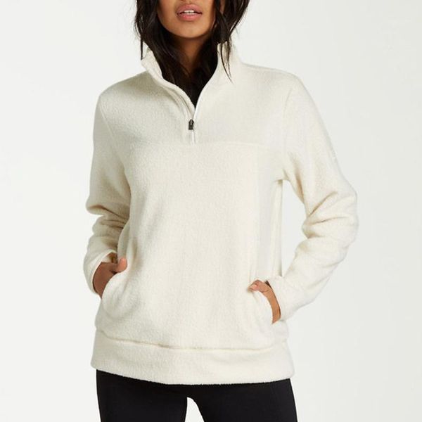 

autumn womens casual loose fleece hoodies sweatshirt 2020 pure long sleeve pullover sweatshirts stand neck zipper solid hoodies1, Black