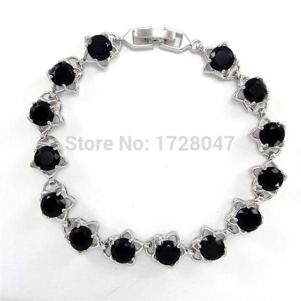 

selling luxury fashion grade black zircon ladies bracelet