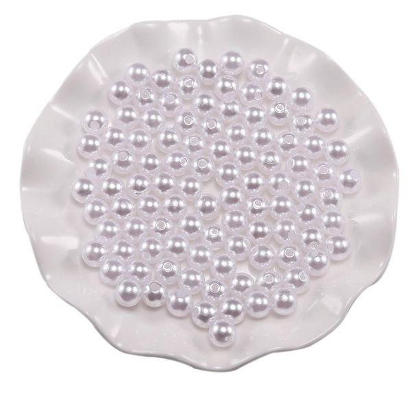 

m 20mm straight with hole imitation pearl bead loose acrylic round beads for diy craft jewelry making supplies accessories h bbyxfu