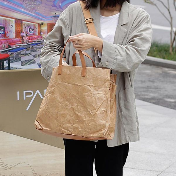 

mva designer crossbody luxury bag tote casual bags for women 2021 shoulder solid kraft paper quality handbags large eco-friendly