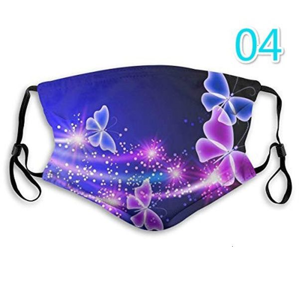

ubd4zu fashion face supplies cute butterfly print dustproof anti smog adjustable washable reusable protective mask cycling masks 6 n