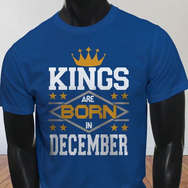 

новое прибытие мужская мода kings born декабря crown стрелец козерог мужские синий футболка летняя майка спортивная с капюшоном толстовка то