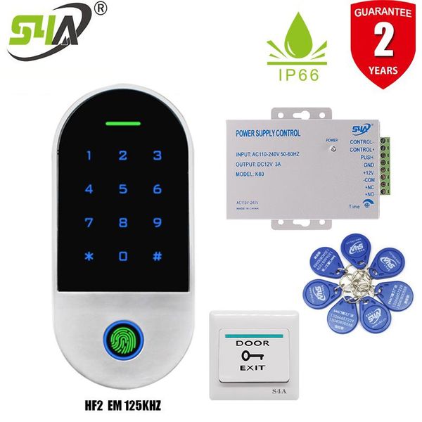 

fingerprint access control s4a waterproof 125khz gate opener 1000user rfid reader for system