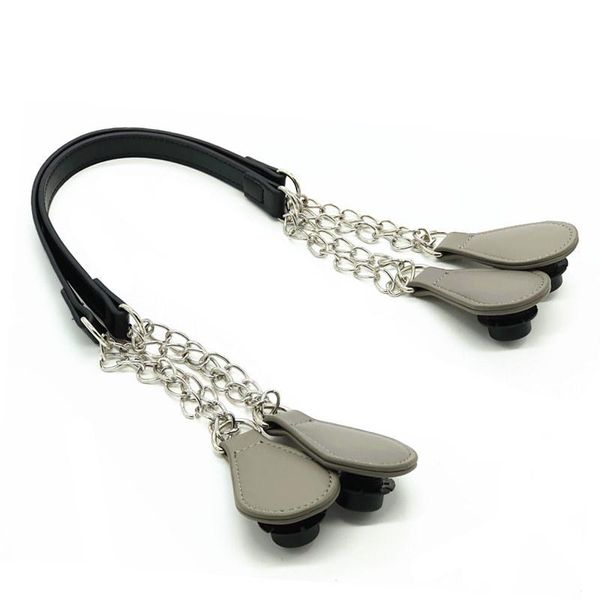 

1 black and grey handle for obag bag handles