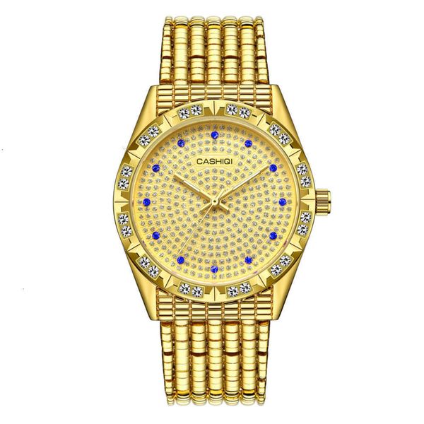 

waterproof inlaid star all all diamond fashion quartz suit watch stainless steel, Slivery;brown