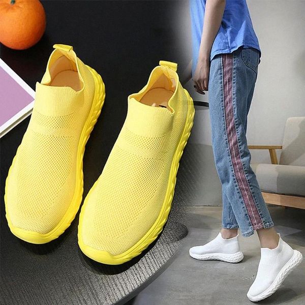 

women mesh breathable sneakers ladies slip on soft bottom women's casual vulcanized shoes female solid lightweight new autumn #ak3a