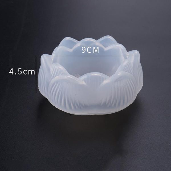 

1pc silicone lotus candle holder storage box ashtray casting , epoxy resin molds diy crafts ornament mould household, Pink;blue