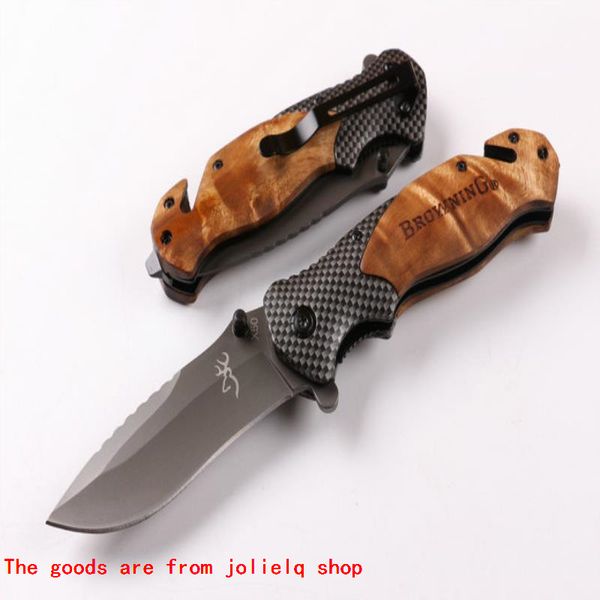 

titanium x50 knife browning pocket flipper folding 440c 57hrc tactical camping hunting survival knife military utility clasp qynf dq05i