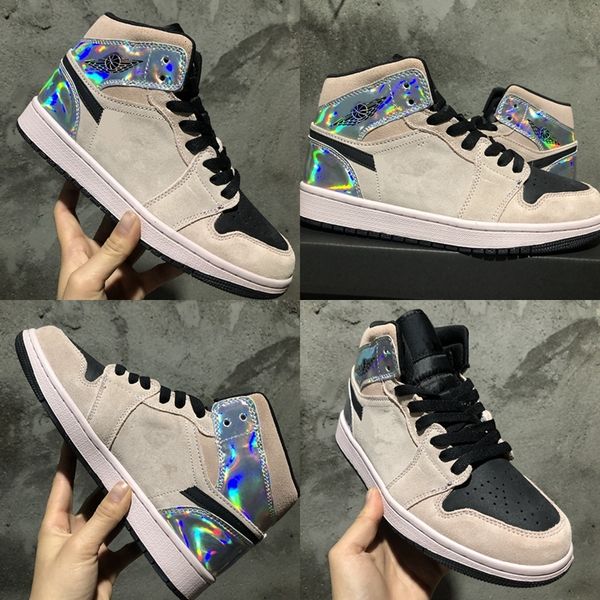 

with box 2020 new high qaulity 1s mens shoes 1 i dirty powder pink men sports sneakers unc des jumpman chaussures off