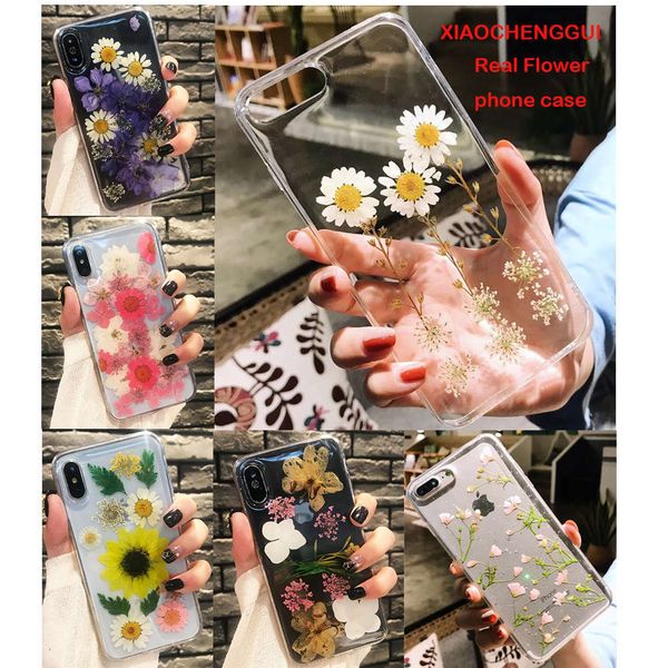 

qadry flower cover, vip x xs xr 6s 7 8 plus 11 12 pro max handmade back cover with frh transparent flowerslk