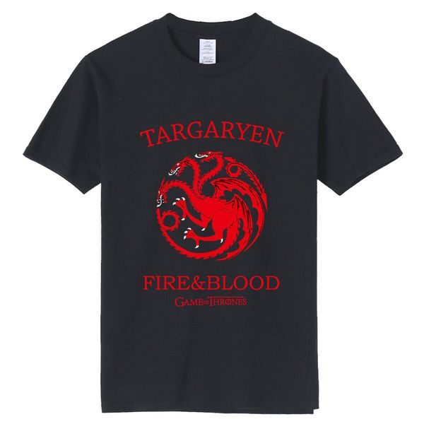 

summer men's short sleeve targaryen dragon theme casual new s wholesale custom environtal printed hoodie designers t shirts sweatshirt