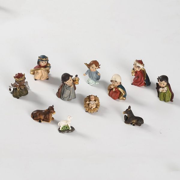

nativity scene xmas manger miniatures gifts home decoration, constructed of quality resin material, to be enjoyed for many years