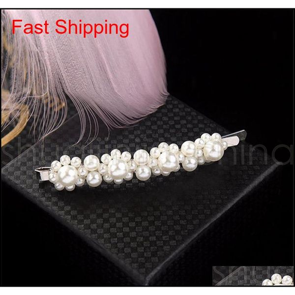 

fashion simulated pearl barrettes cute girl 5pcs hair pins classic lady hair clip makeup hair accessories valentine jllhqq bdesybag, Golden;silver