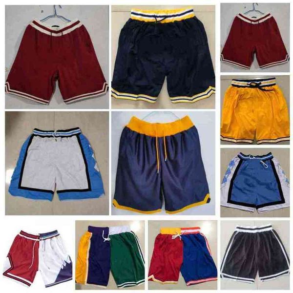 

mens michigan wolverines north carolina tar heels stiched basketball shorts pants with zipper pockets, White;black