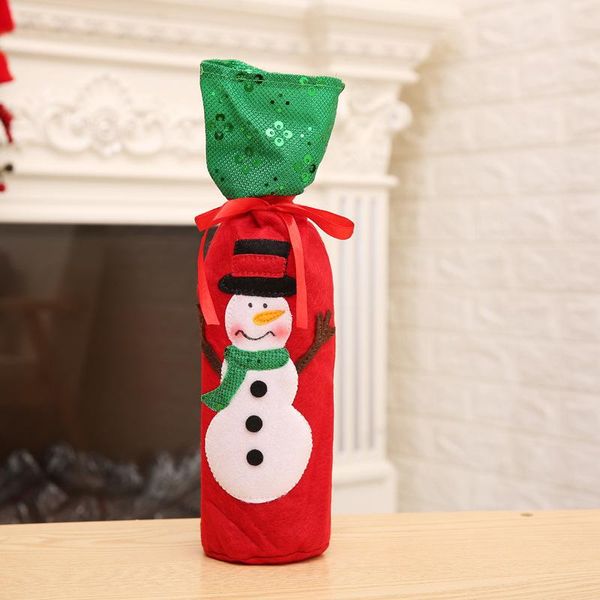 

christmas table decor dinner party red wine christmas santa bottle cover bag sets bottle decor for new year xmas dinner party bbynhm