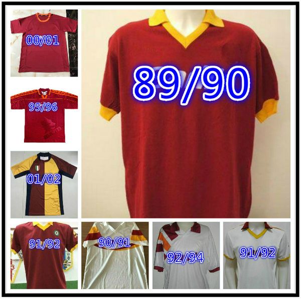 

1990 1991 1992 1994 1995 1996 retro totti giannini soccer jersey 92 94 95 96 classic commemorate collection maglia da calcio, Black;yellow