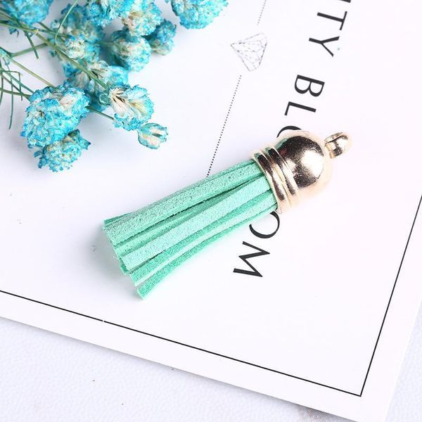 

10pcs lot 22 colors suede tassels earrings charm pendant with metal caps satin tassels for diy jewelry making findings materials h qylphs