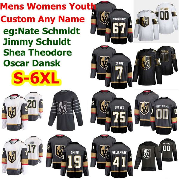 

s-6xl all star vegas golden knights hockey jersey malcolm subban vegas strong valentin zykov jon merrill chandler stephenson custom stitched, Black;red