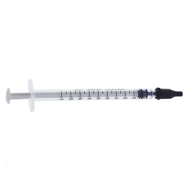 

plastic dispensing tip syringes with 1cc cap 1ml pack of 100