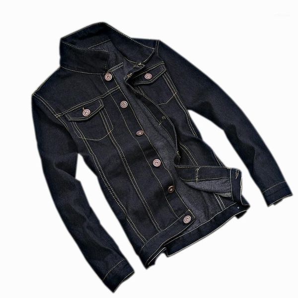 

2020 s-4xl men jean jacket clothing denim jacket fashion mens jeans thin spring outwear male cowboy1, Black;brown