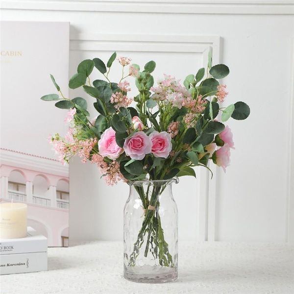 

rose clove fake flowers branch silk real touch artificial flowers camellia for home garden decoration wedding flores