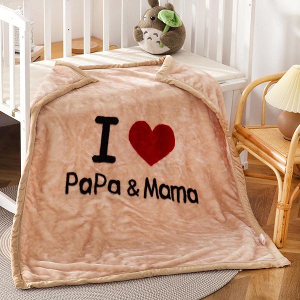 

baby blankets love papa winter quilted quilts fluffy bed throw blanket for kids sofa bedspread bed cover blankets for sofas