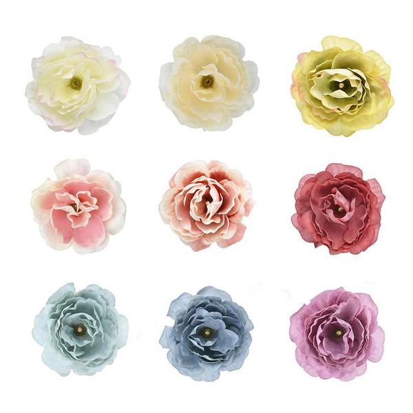 

10pcs/lot new artificial flowers silk rose flower heads for home wedding party decoration diy handmade wreath scrapbooki jllwan