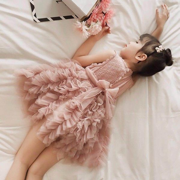 

princess kid dress for girls 2019 sleeveless girls tutu dress party wedding formal tulle dresses children sqcfwi
