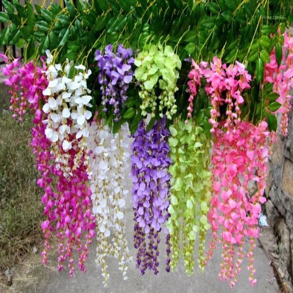 

wedding mall home venue decoration simulation wisteria flowers1