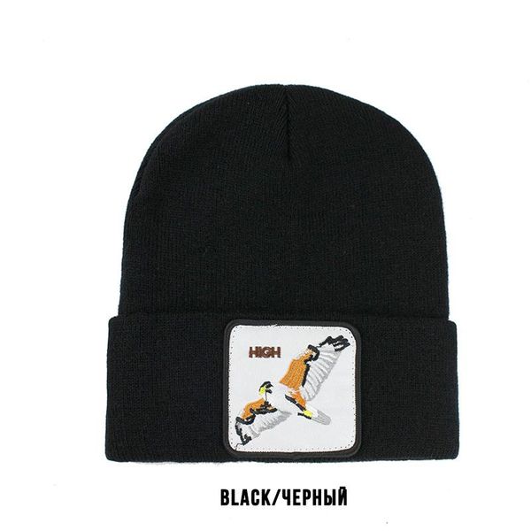 

flb] animal beanie winter men women warm knitted hat for women gorra hip hop skullies bonnet cap f387 sqcccp pingtoy, Black;white