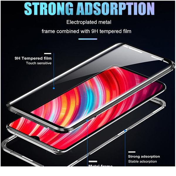 

double sided magnetic metal case for xiaomi 10 pro 9t 8 lite f1 a3 note 10 pro redmi no jllfaa