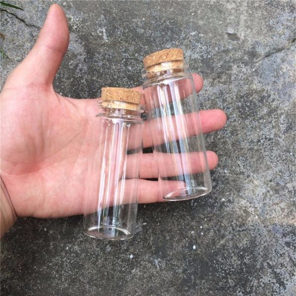 

20ml 50ml 65ml 90ml food grade glass bottle with cork for jewelry wedding decoration christmas gift empty jars bottl bbynij