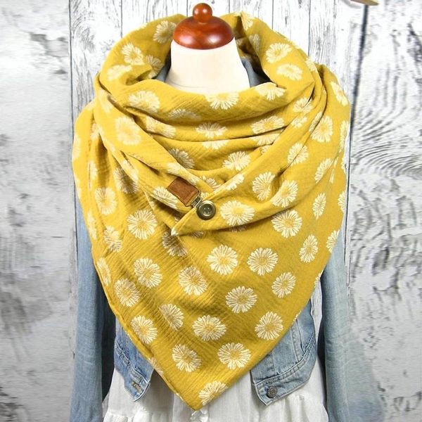 

scarves 2pcs scarf fashion women various printing styles such as five-pointed star geometric button wrap casual warm shawls, Blue;gray