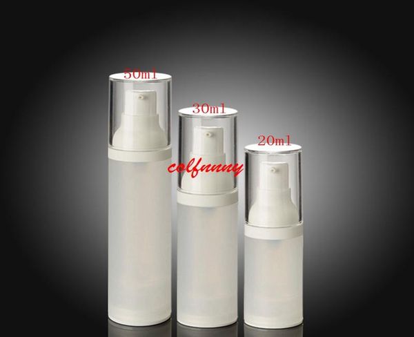 

500pcs/lot fast shipping 20ml 30ml 50ml empty plastic pet bottles matte toner lotion scrub vacuum airless pump bottle for travel