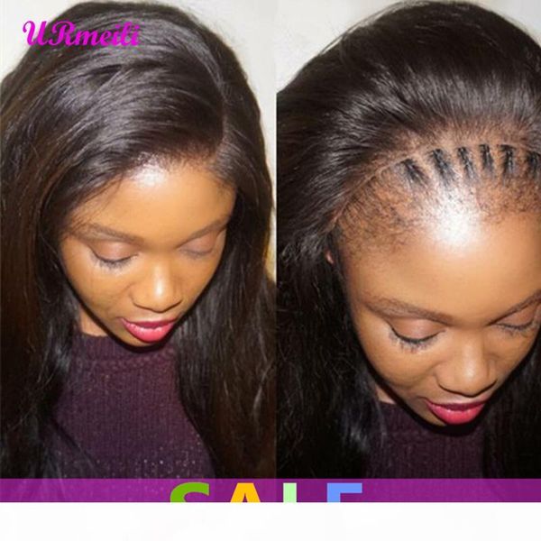 

360 full lace human hair wigs peruvian wigs full lace for black women pre plucked 150 density full end perruques de cheveux humains, Black;brown