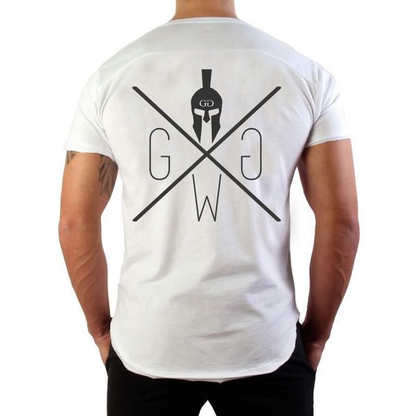 Erkek Tişörtler Yaz Erkek Kısa Kollu Pamuk Siyah Beyaz T-Shirt Erkek Marka Giyim Spor Salonu Fitness Egzersiz Sıkı Gündelik Moda