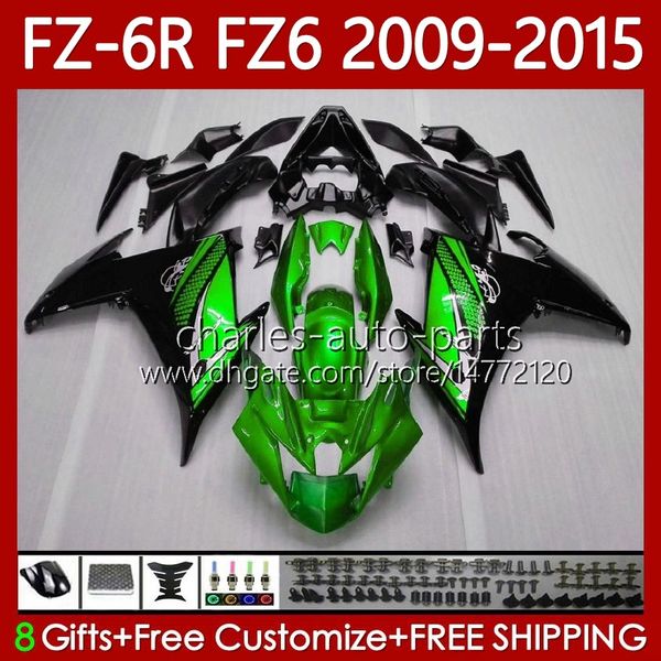 Комплект для тела для Yamaha FZ6N FZ6 FZ 6R 6N 6 R N 600 09-15 Кузов 103NO.42 FZ-6R FZ600 FZ6R 09 10 11 12 13 14 15 Light Green FZ-6N 2009 2010 2011 2012 2013 2013 2015 OEM Обтенение