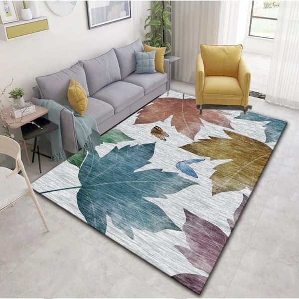 

carpets nordic leaf 3d printed for living room bedroom area rug children carpet kids play mat home decoration floor rugs1