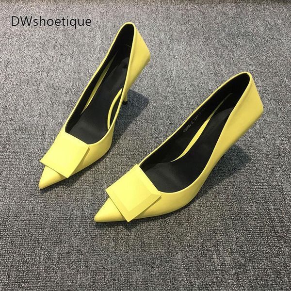 

pointed toe women pumps high heel buckle women dress shoes, Black